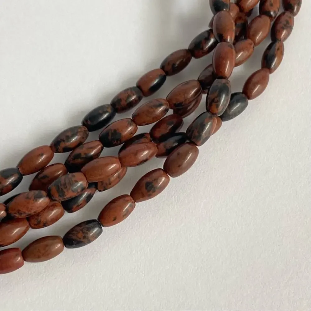 Jay King Mine Finds Necklace Mahogany Obsidian Jasper Sterling Silver Pendant‎
